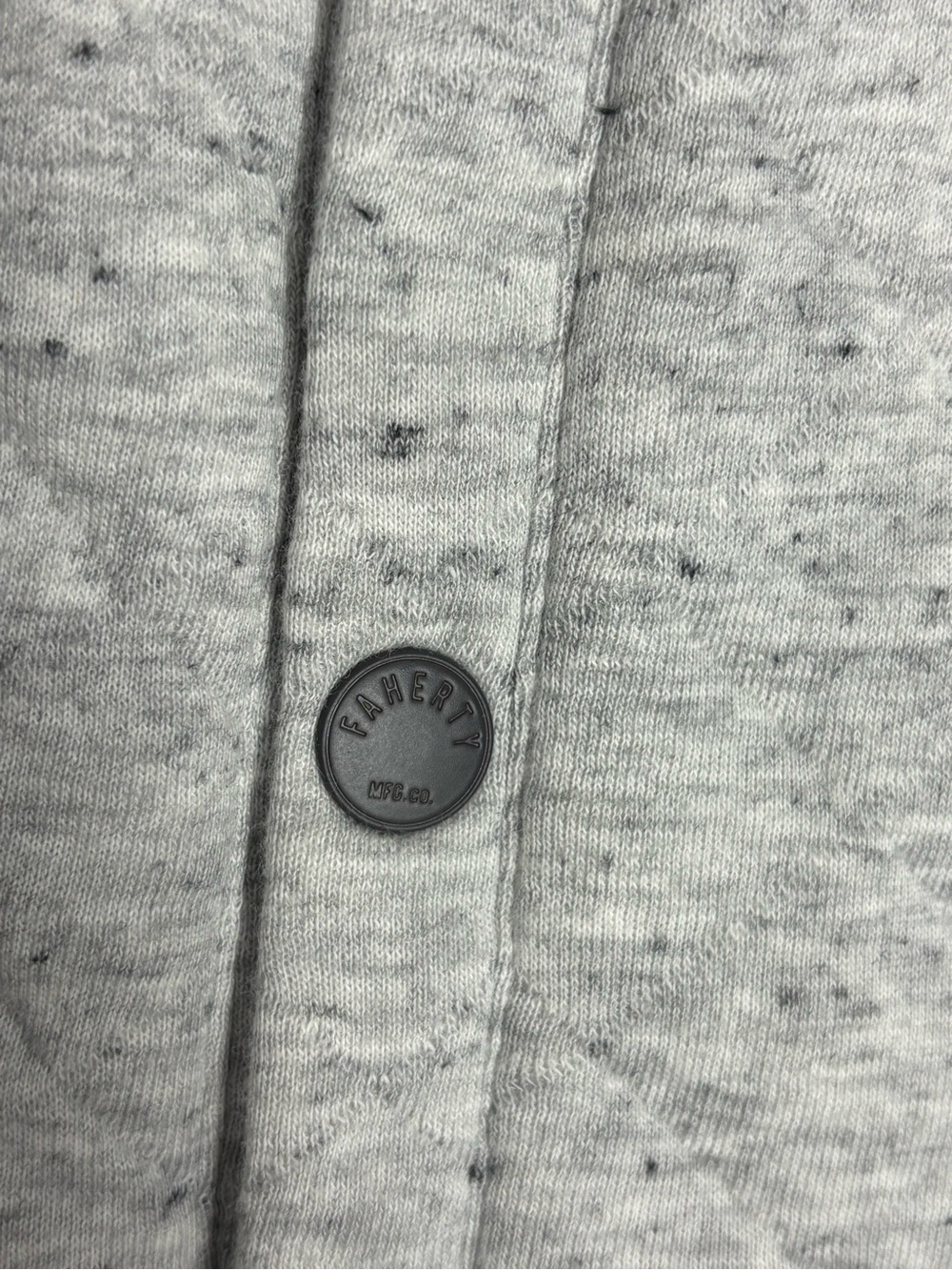 Faherty Men’s Epic Quilted Fleece Light Gray Cotton Blend Zippered Vest Medium - Picture 8 of 16